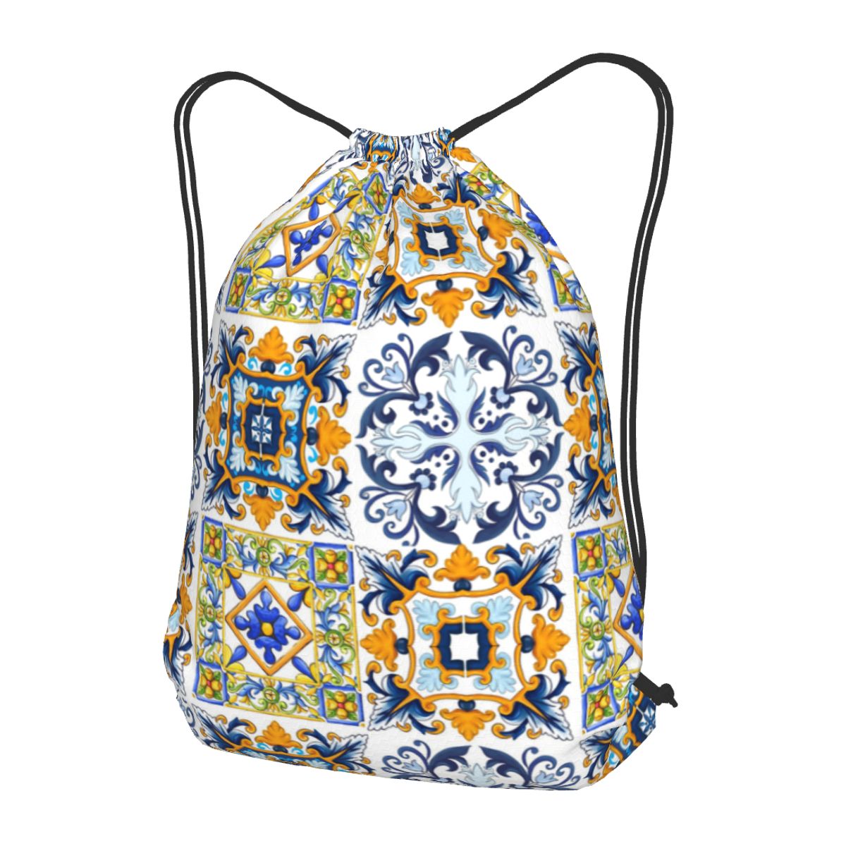 Tile Bag Drawstring - Kopie sizilianischer Fliesen, mediterran, Mosaik, dekorative