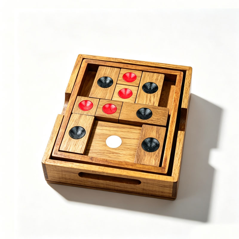 Board Game Family - Klassisches HuaRongDao-Puzzle, Schiebeblock-Puzzles, hölzerne Denksportaufgaben für