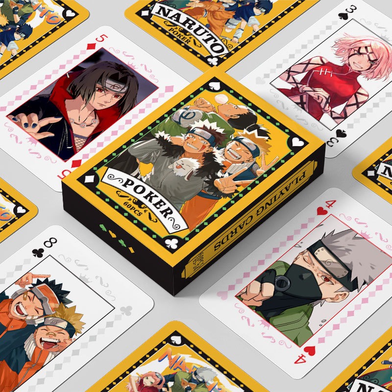 Board Game Quest - Neue Cartoon-Spielkarten aus beschichtetem Papier, Naruto