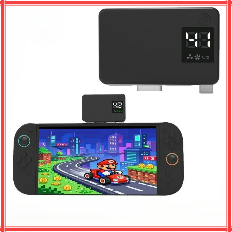 Board Game Heat - Switch 2 Smart-Kühlventilator mit Temperaturanzeige, automatischer