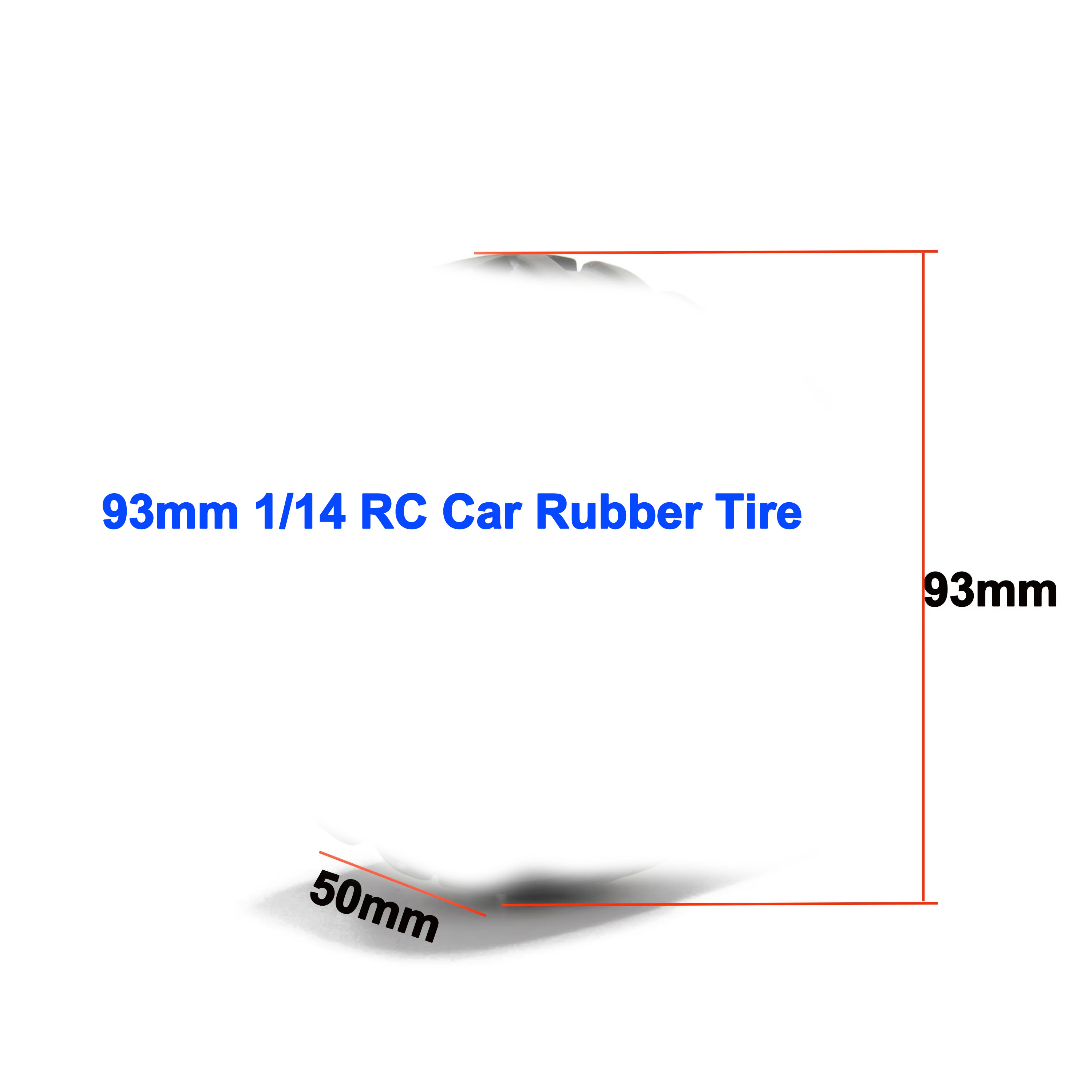 Hot Wheels Car Monster Trucks - 93mm 1/14 RC Auto Gummireifen Rad