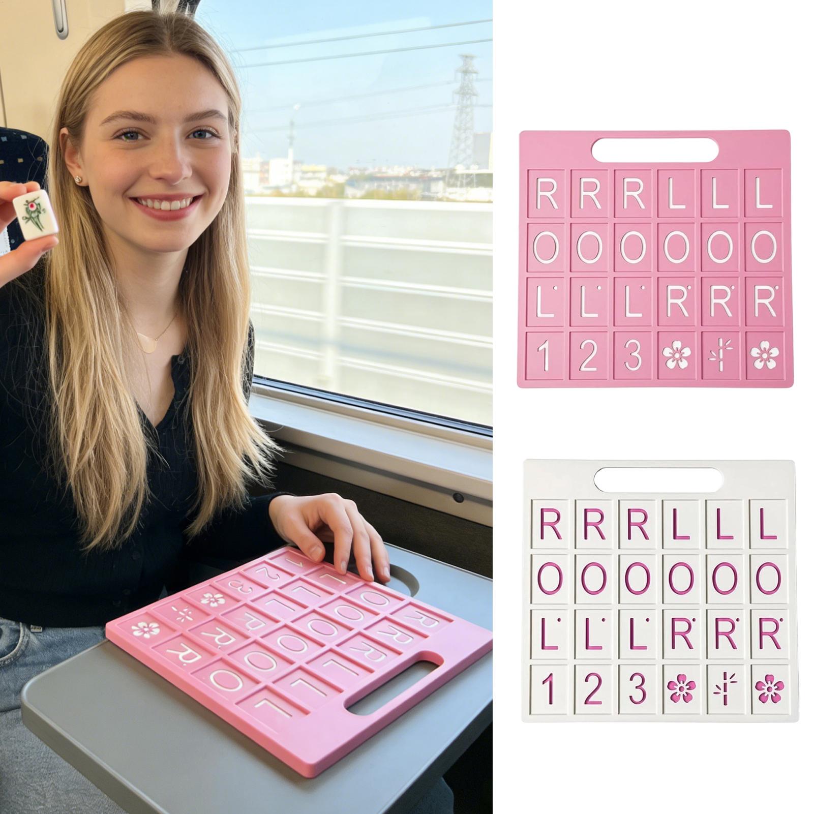 Board Game Solo - Solo-Mahjong-Brett mit 24 Fächern, tragbar, amerikanischer