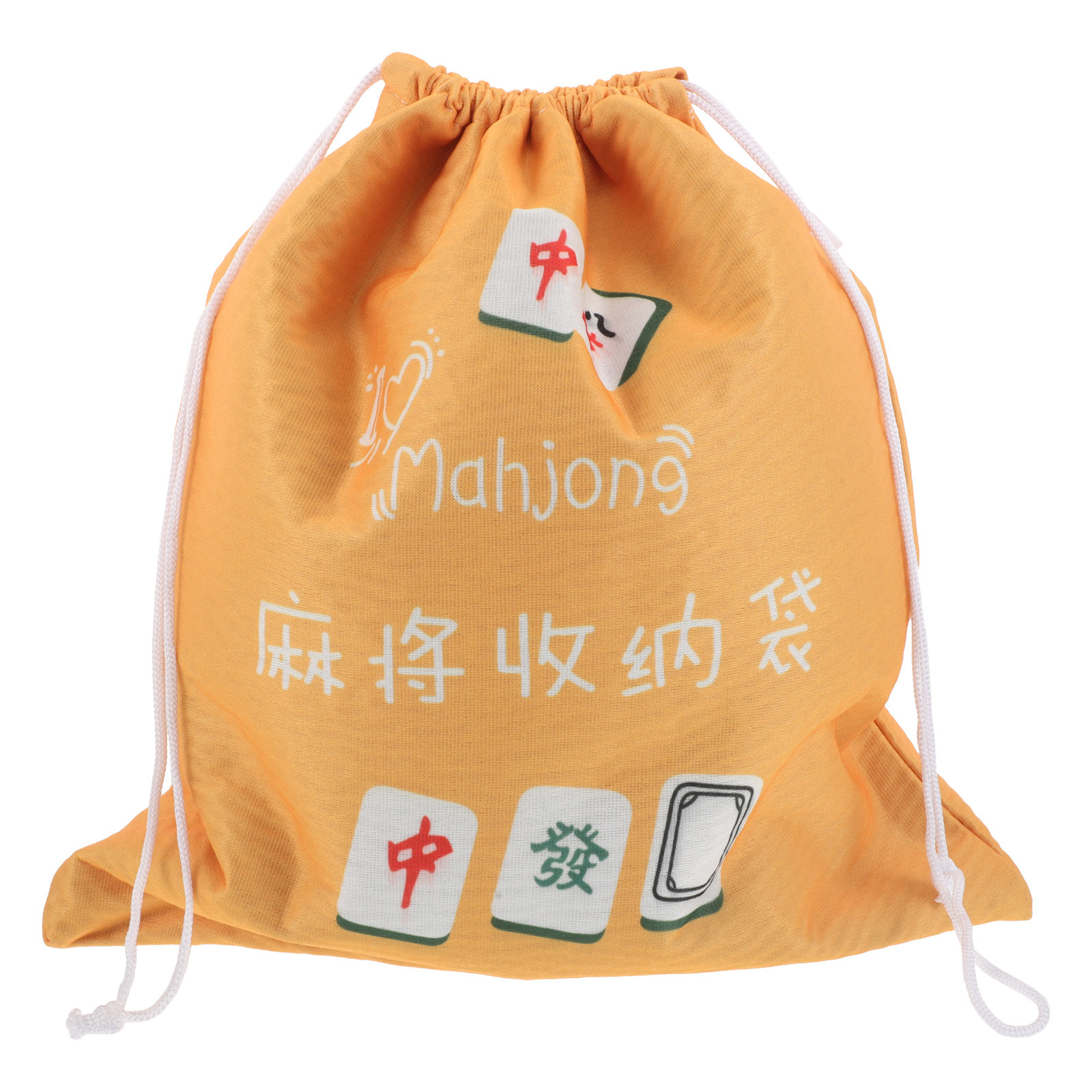 Tile Bag Drawstring - Großer Stoff-Mahjong-Aufbewahrungsbeutel mit Kordelzug, tragbarer Organizer
