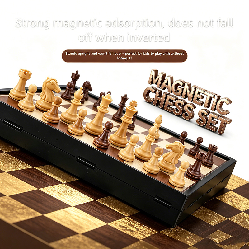Magnetic Travel Chess - 24CM Faltbares Magnetisches Schachbrett Ideal für