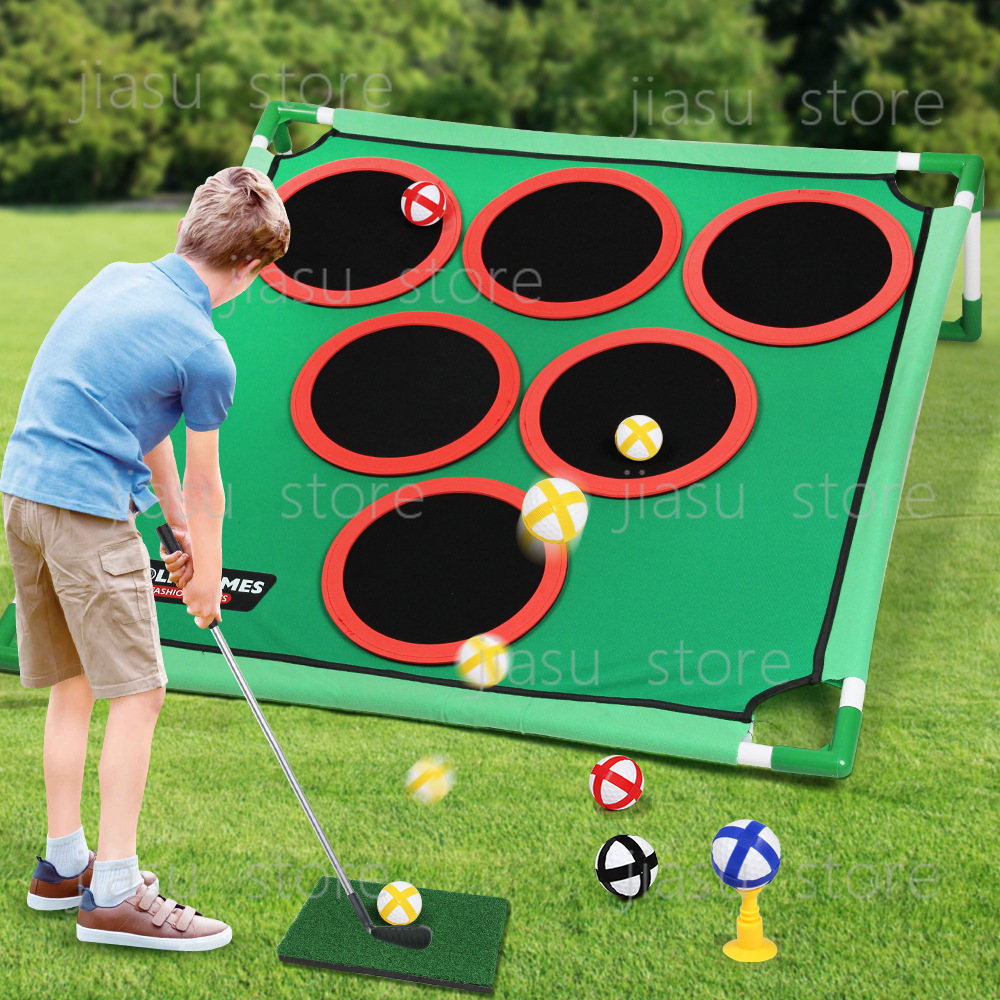 Board Game Family - Indoor-Outdoor Golf-Übungsmatte Zielscheibe mit Halterung Familien-Eltern-Kind