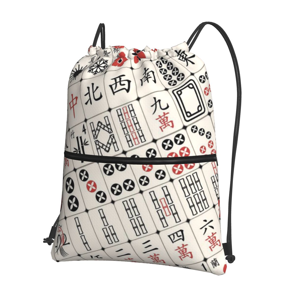 Tile Bag Drawstring - Rucksäcke mit Mahjong-Fliesenmuster, modische Kordelzugtaschen, Sporttaschen,