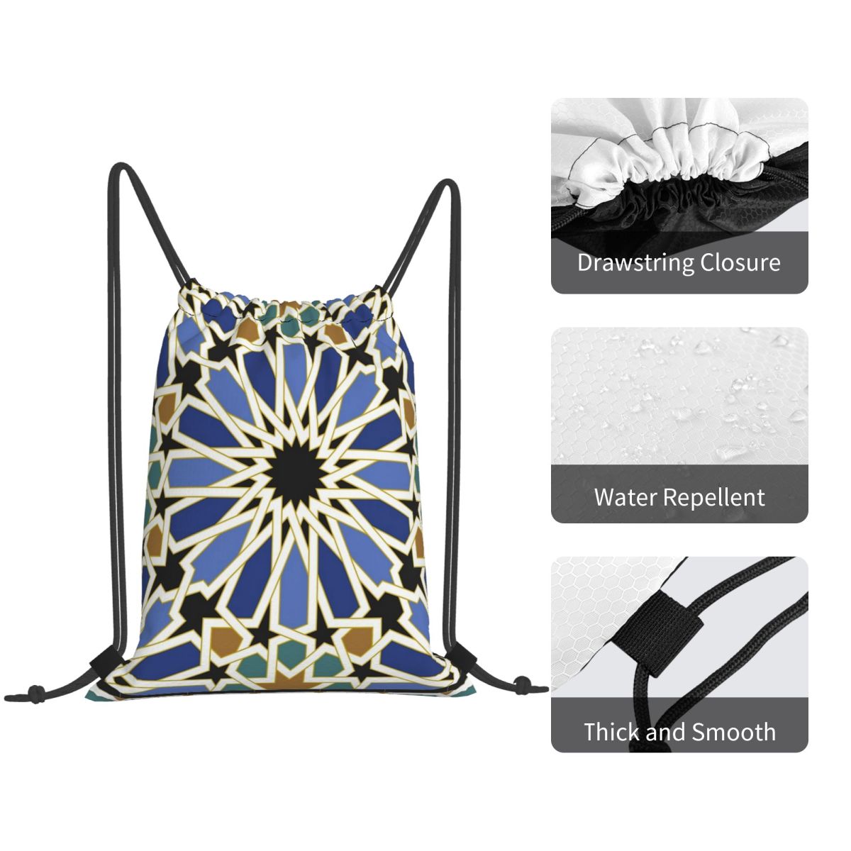 Arabic Tile I Rucksäcke, multi – Tile Bag Drawstring Bewertung und Preis