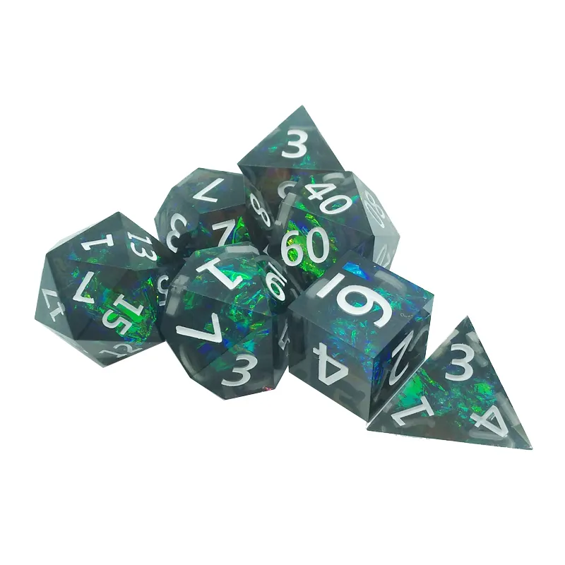 7PCS harz scharfe polyedrische – Board Game Dnd Bewertung und Preis