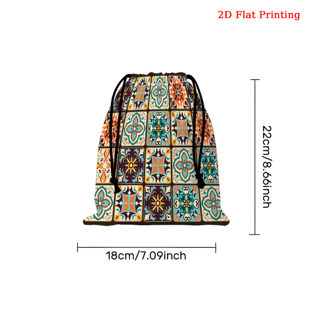 1 Stück Vintage-Beutel mit geo – Tile Bag Drawstring Bewertung und Preis