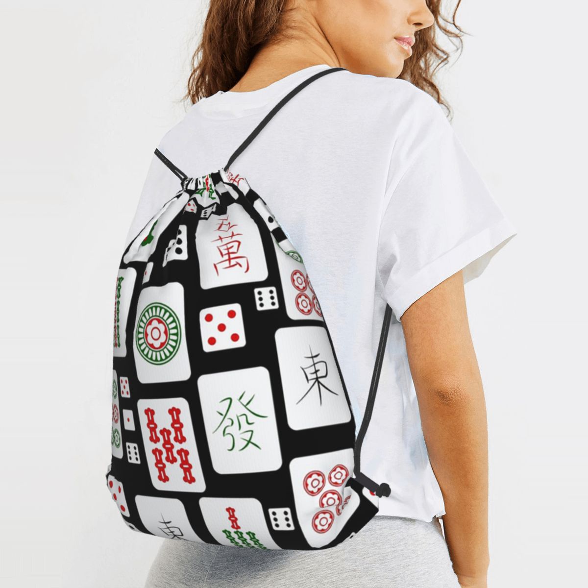 Mahjong-Steine, Spielwürfel, R – Tile Bag Drawstring Bewertung und Preis