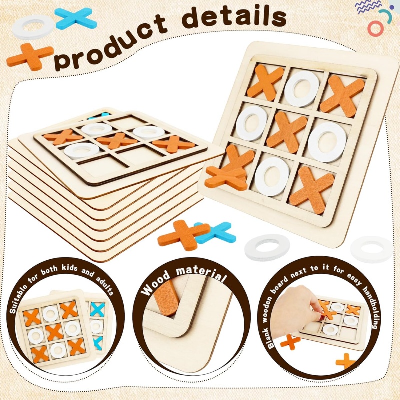 Holz Tic Tac Toe Spiele Puzzle – Board Game Family Bewertung und Preis