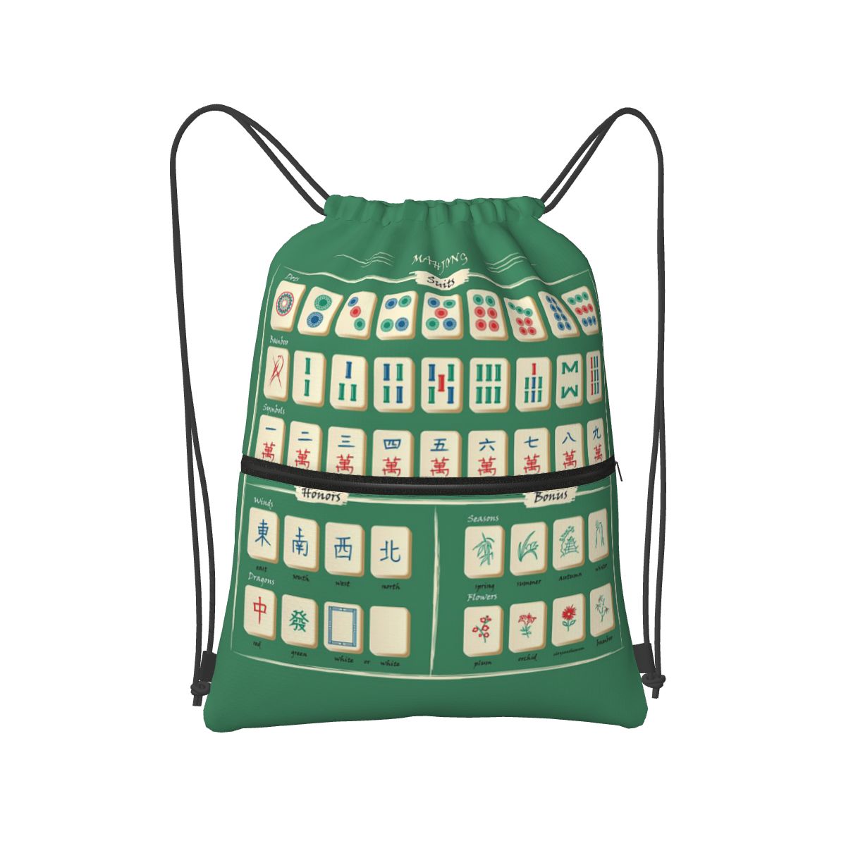Rucksäcke mit Mahjong-Fliesenm – Tile Bag Drawstring Bewertung und Preis