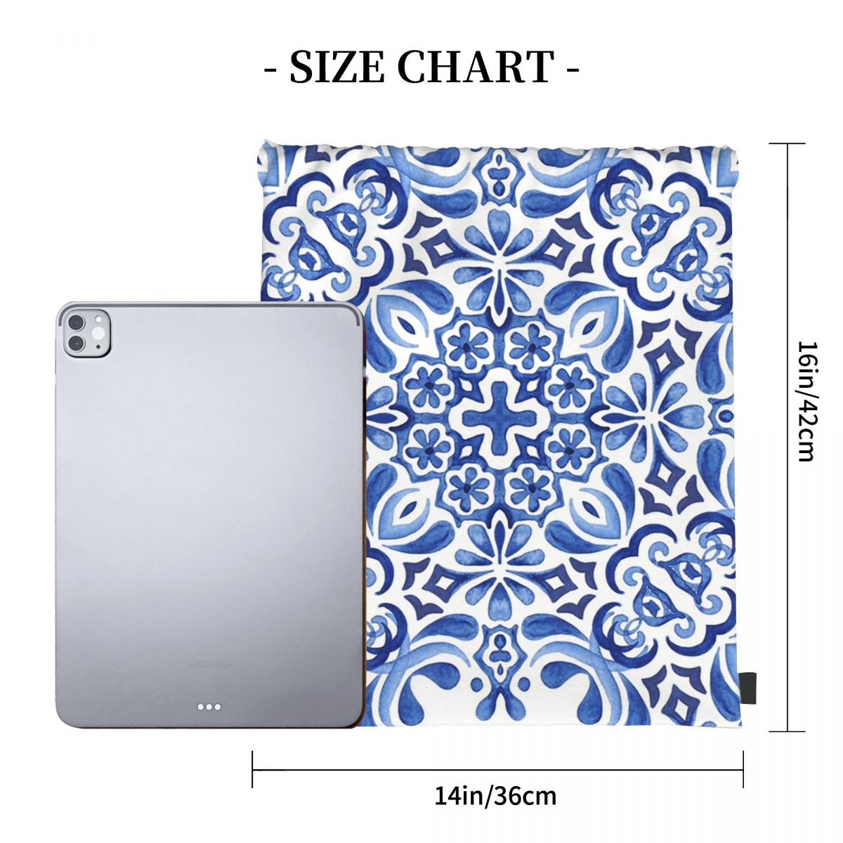Mediterrane Mosaikfliesen Azul – Tile Bag Drawstring Bewertung und Preis