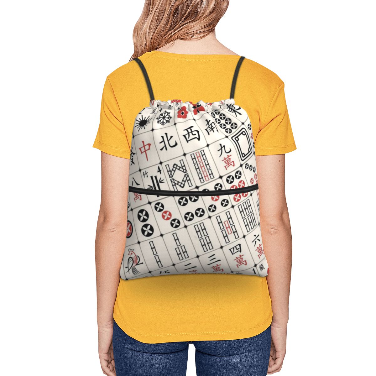 Rucksäcke mit Mahjong-Fliesenm – Tile Bag Drawstring Bewertung und Preis